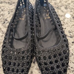 Joie Black Woven Flats